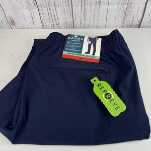 Soybu Woven Jogger Mens Medium Blue 4-Way Stretch Water Resistant Pants NEW